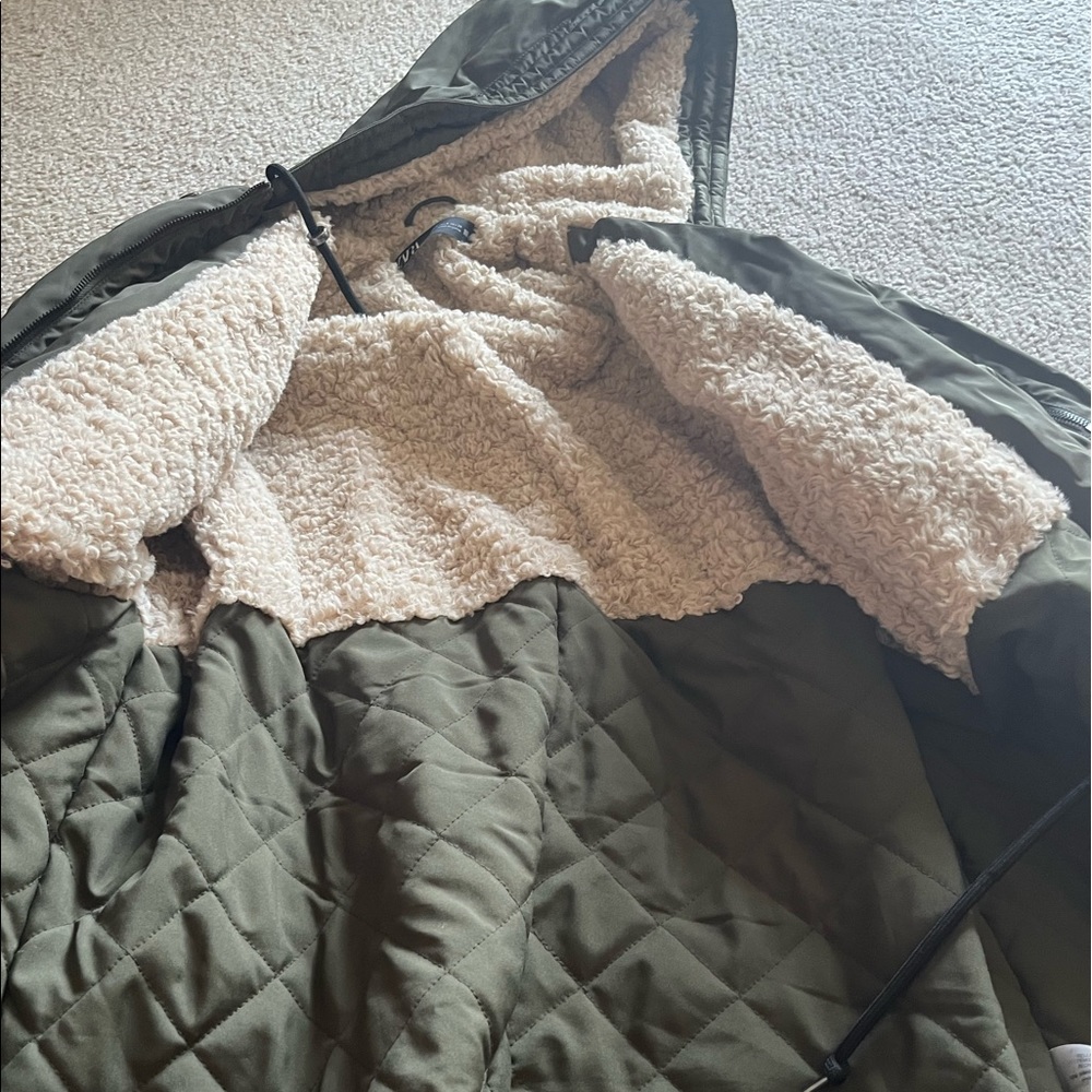 Zara Oversized Lined Shearling Jacket - image 4